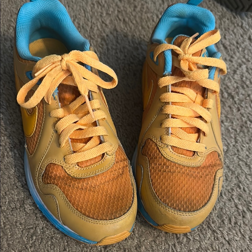 Kids' Nike Orange and Blue Sneakers